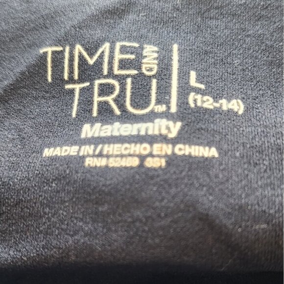 Time and Tru Maternity Jean Shorts Size Large or 12-14 - Picture 3 of 6